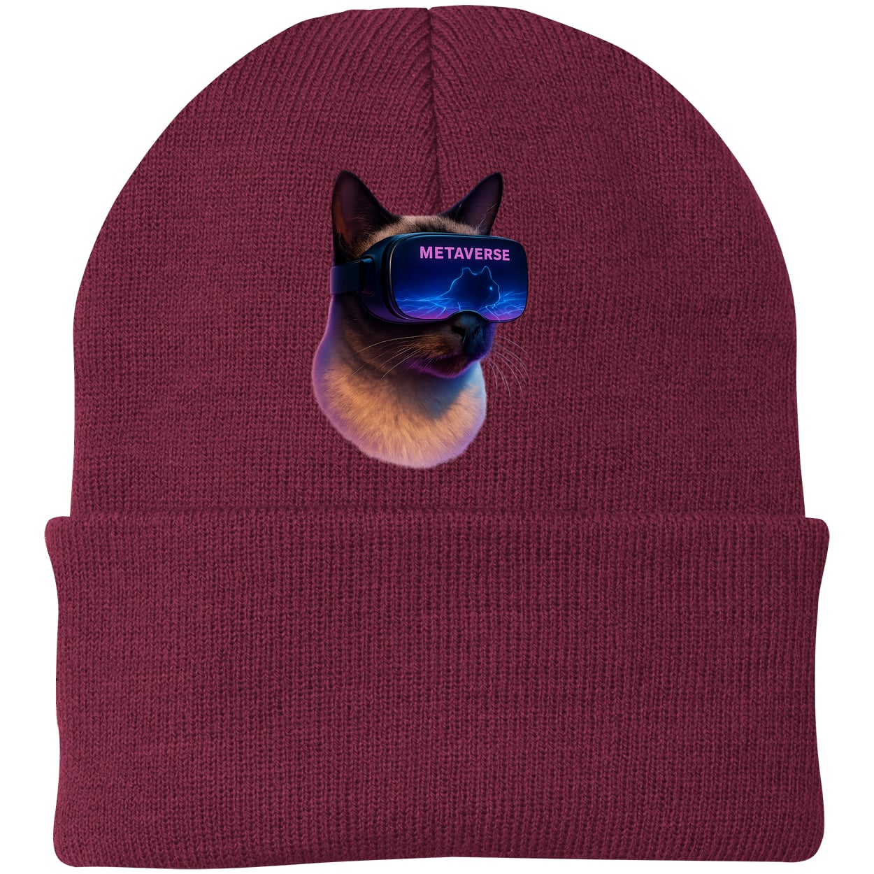 CP90 Port & Company Knit Beanie - Maroon