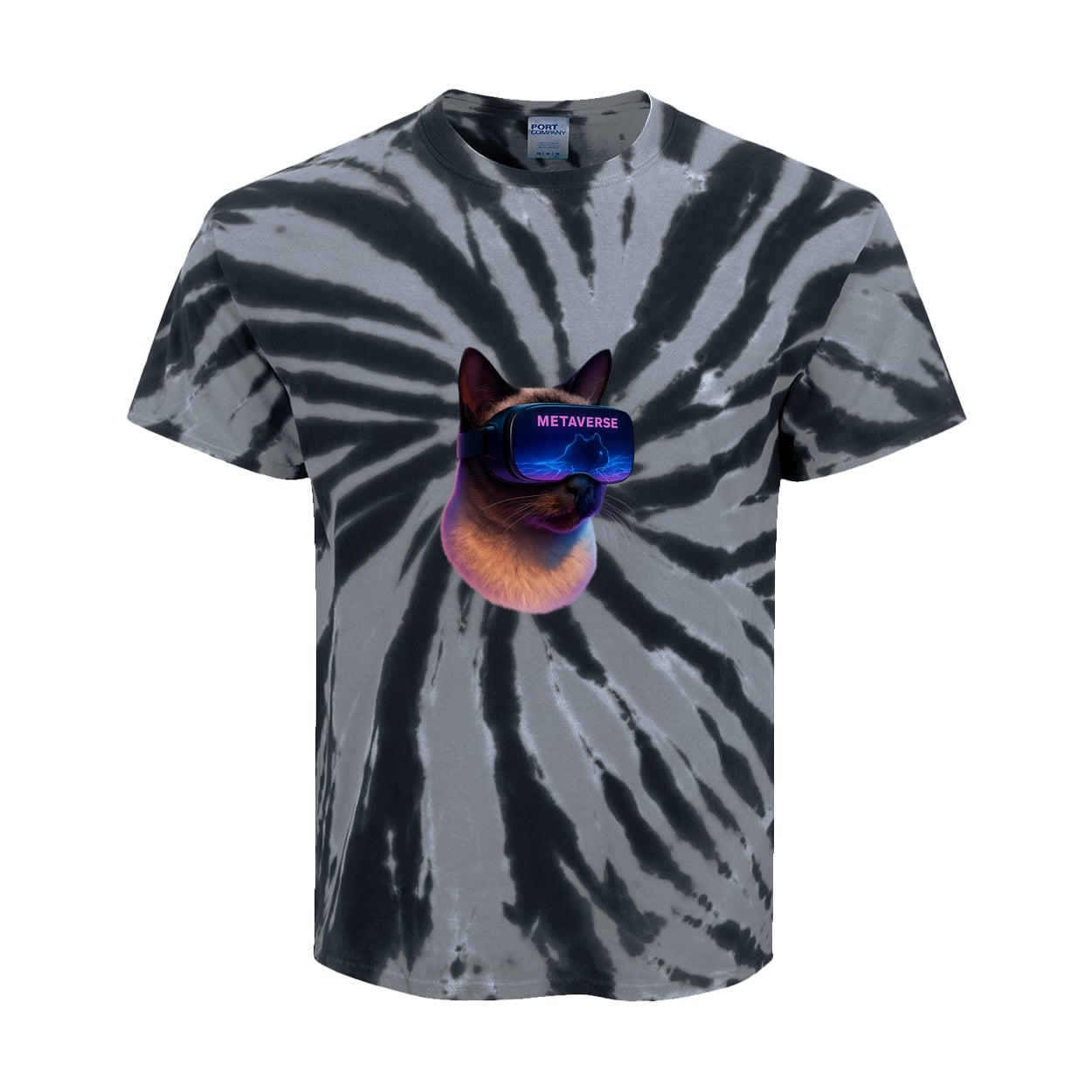 PC147Y Port & Company Kids Tie-Dye Tee - Black
