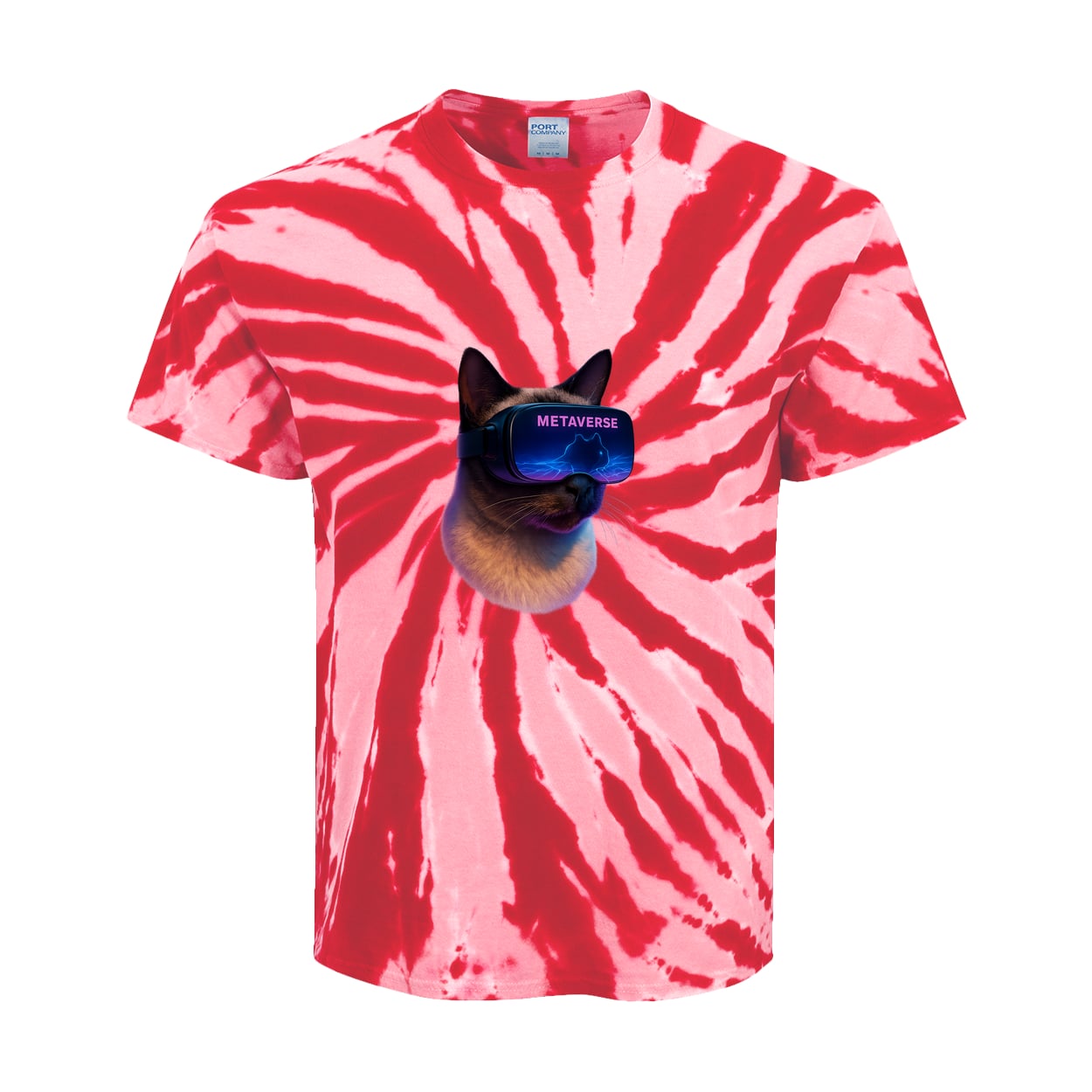 PC147Y Port & Company Kids Tie-Dye Tee - Red