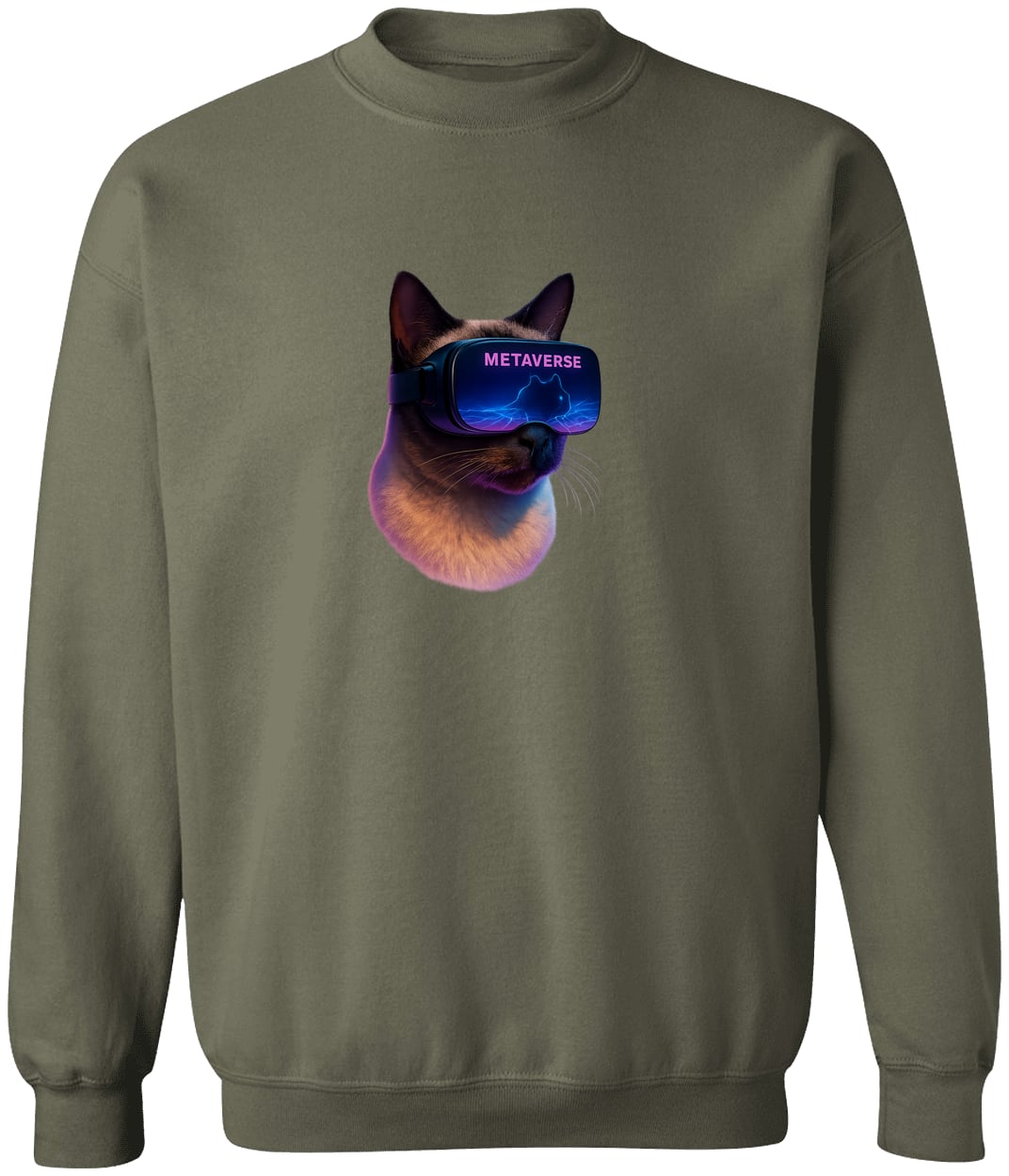 G180 Gildan Crewneck Pullover Sweatshirt - Military Green
