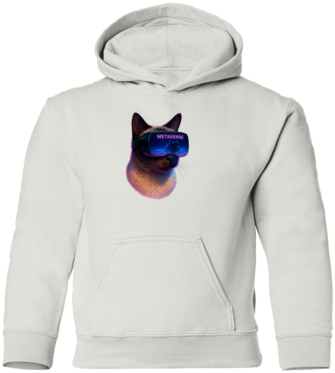 G185B Gildan Youth Pullover Hoodie - White