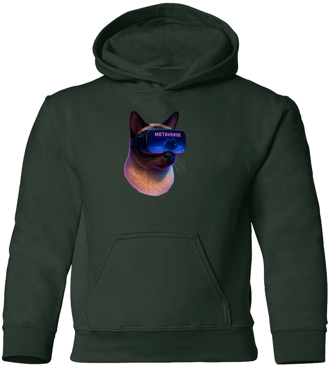G185B Gildan Youth Pullover Hoodie - Forest Green