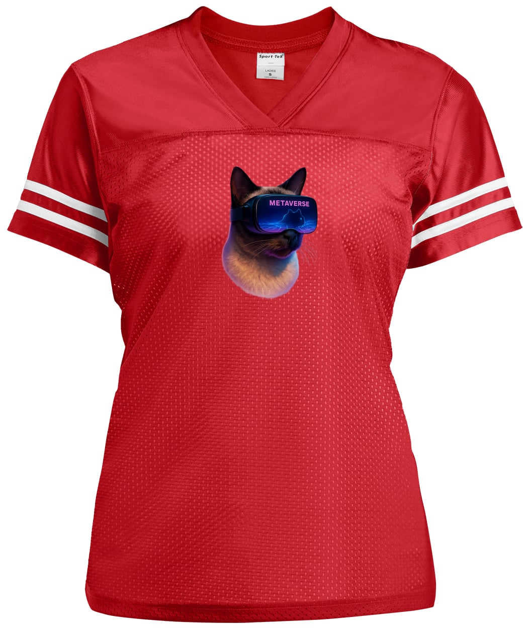 LST307 Sport-Tek Ladies' Replica Jersey - True Red/White
