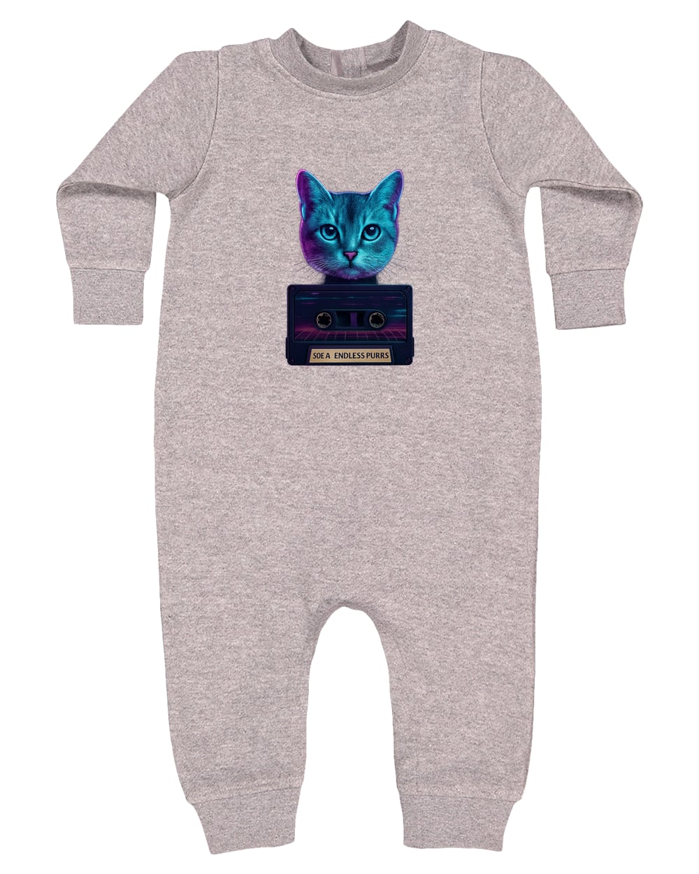4447 Rabbit Skins Infant Fleece One-Piece Bodysuit - Heather Grey