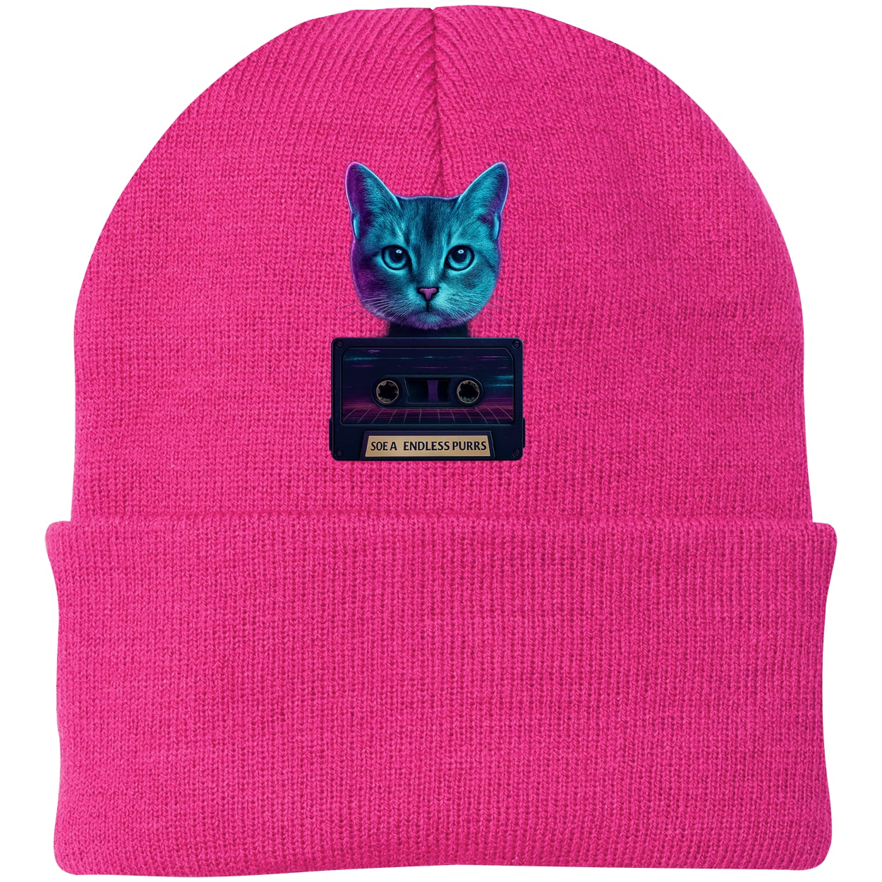 CP90 Port & Company Knit Beanie - Neon Pink