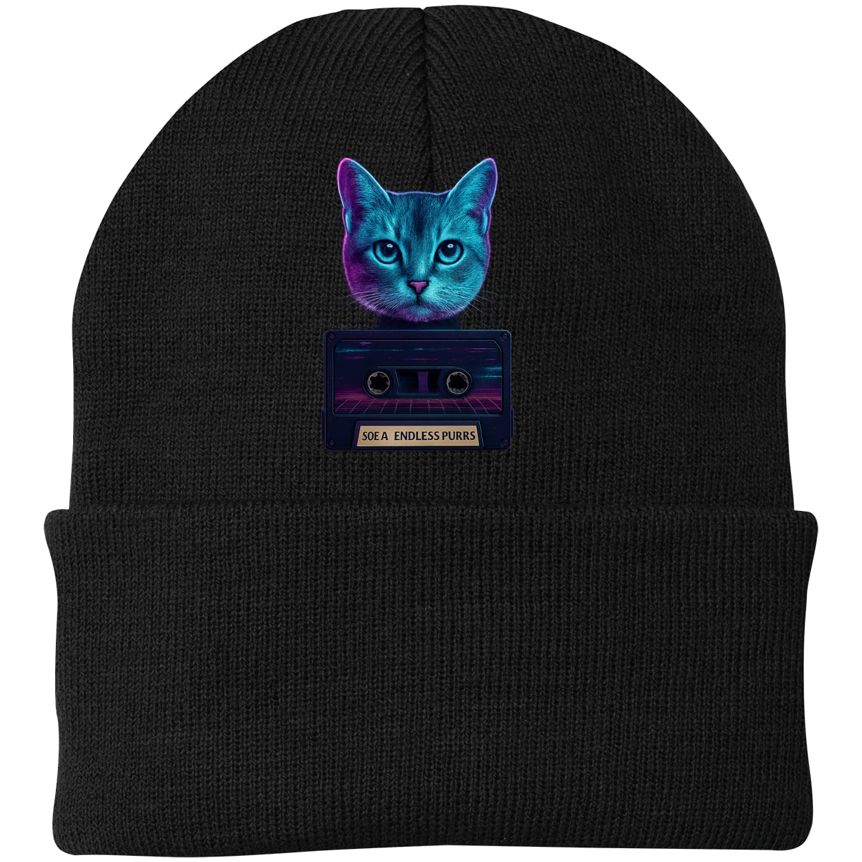 CP90 Port & Company Knit Beanie - Black