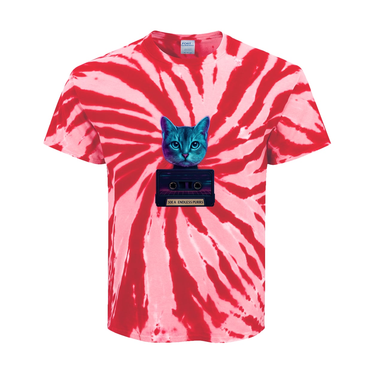 PC147Y Port & Company Kids Tie-Dye Tee - Red