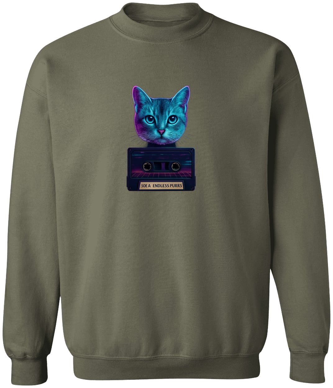 G180 Gildan Crewneck Pullover Sweatshirt - Military Green