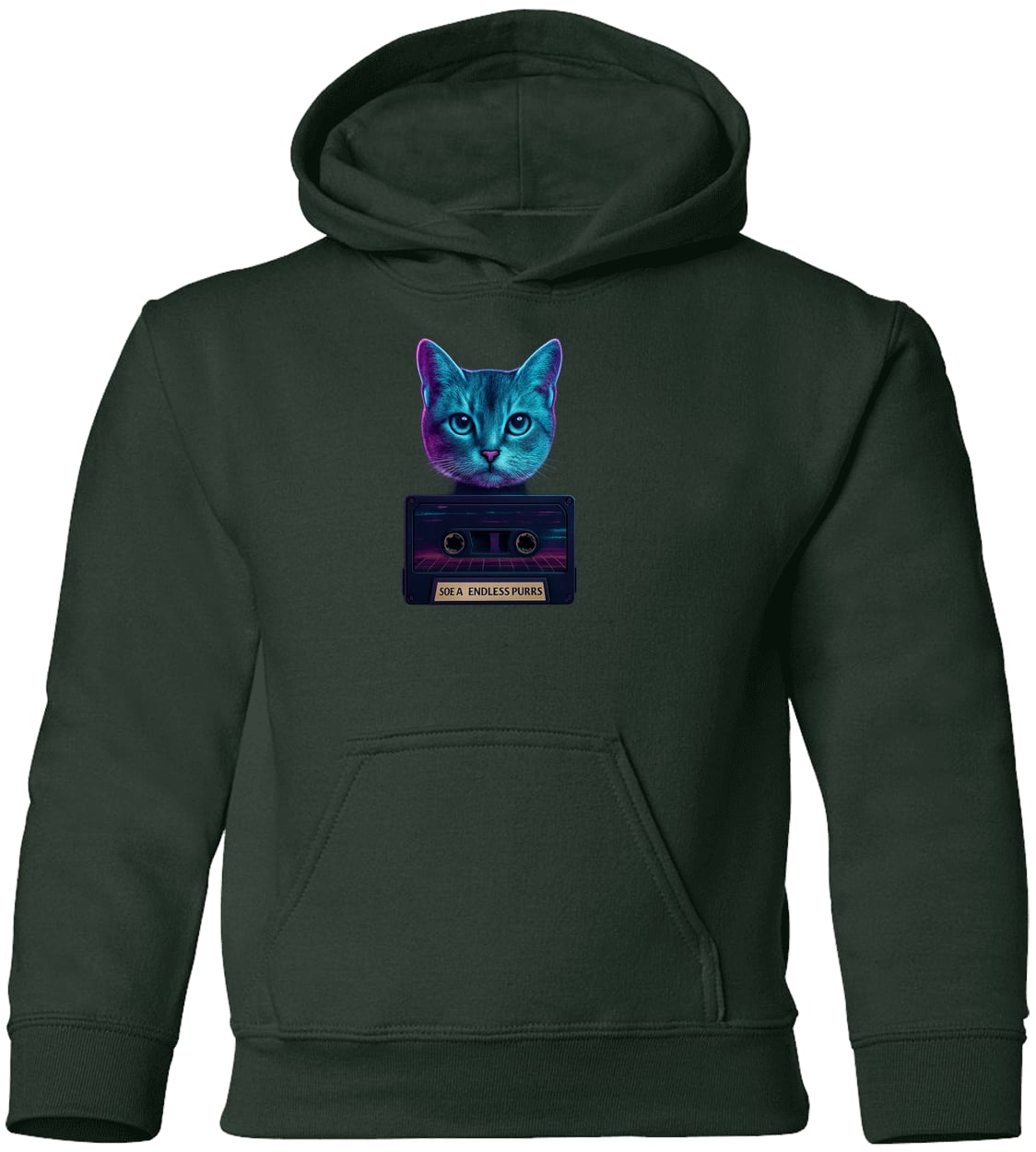 G185B Gildan Youth Pullover Hoodie - Forest Green