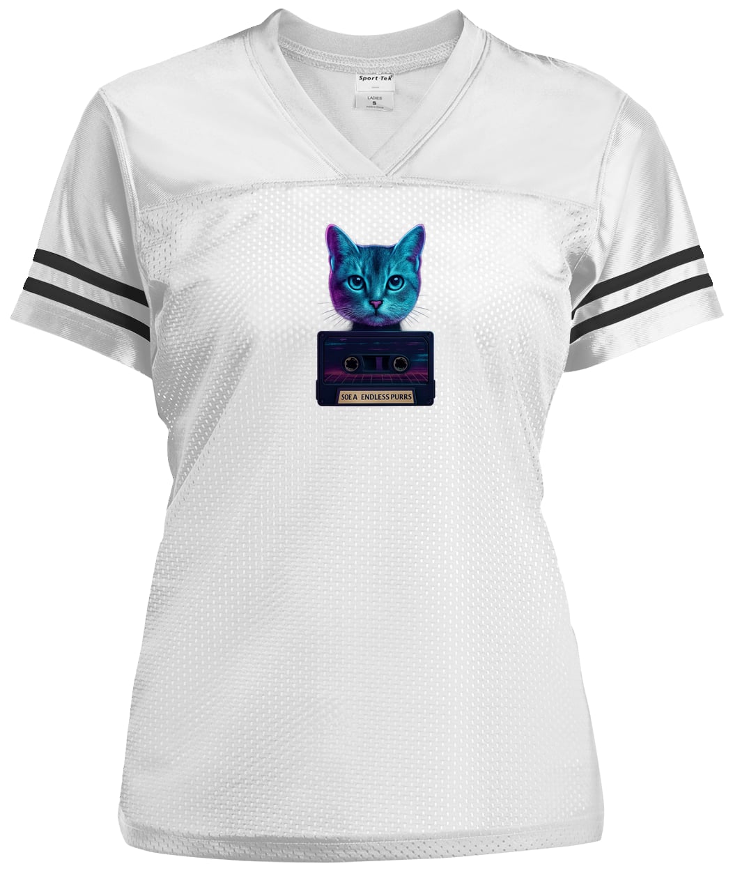 LST307 Sport-Tek Ladies' Replica Jersey - White/Black