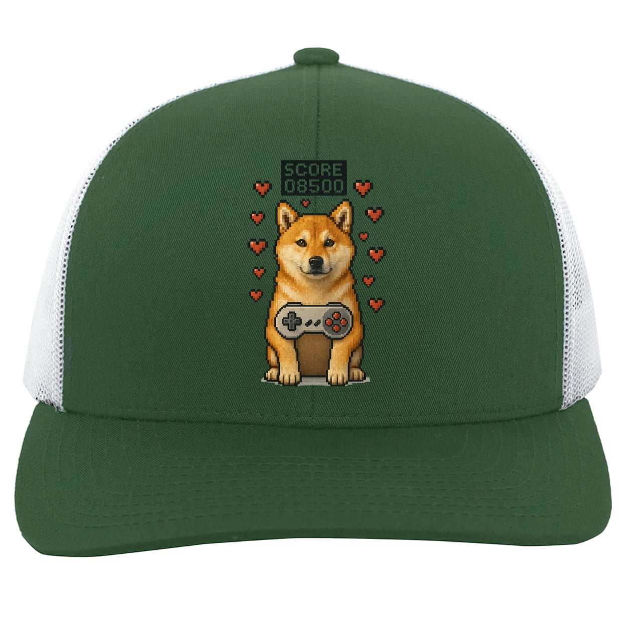 104C Trucker Snap Back - Dark Green/White