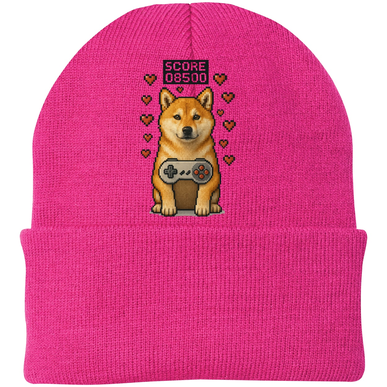 CP90 Port & Company Knit Beanie - Neon Pink