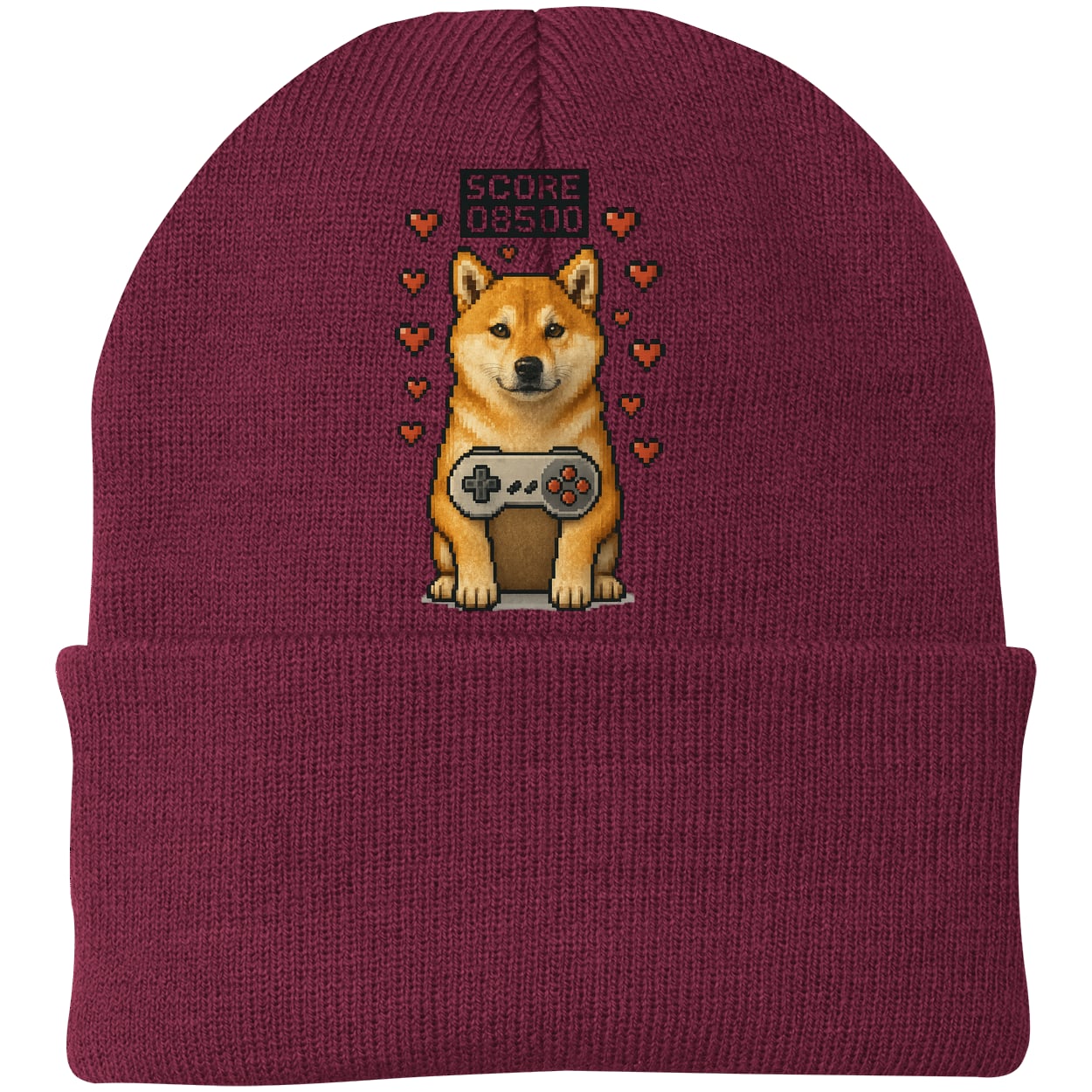 CP90 Port & Company Knit Beanie - Maroon