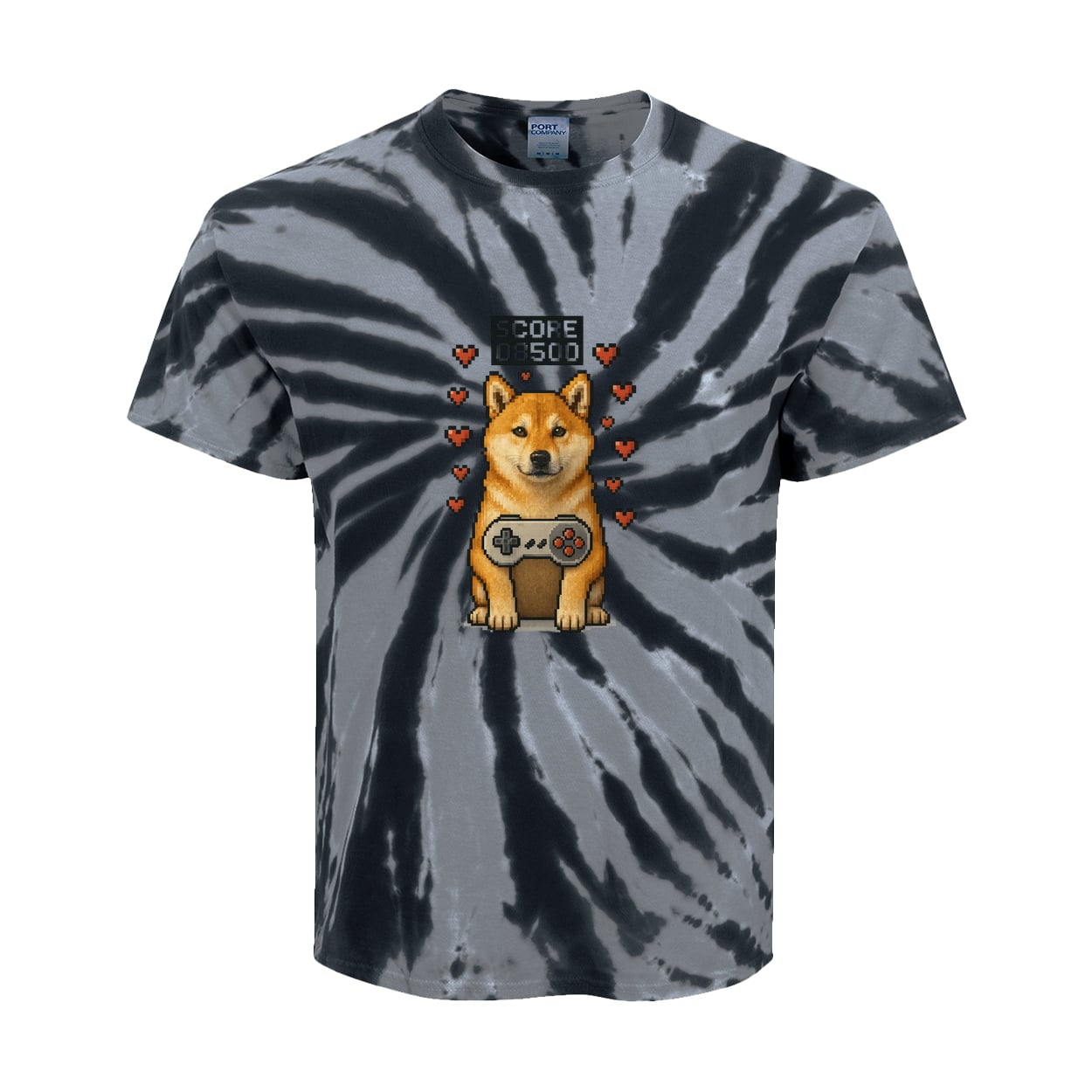PC147Y Port & Company Kids Tie-Dye Tee - Black