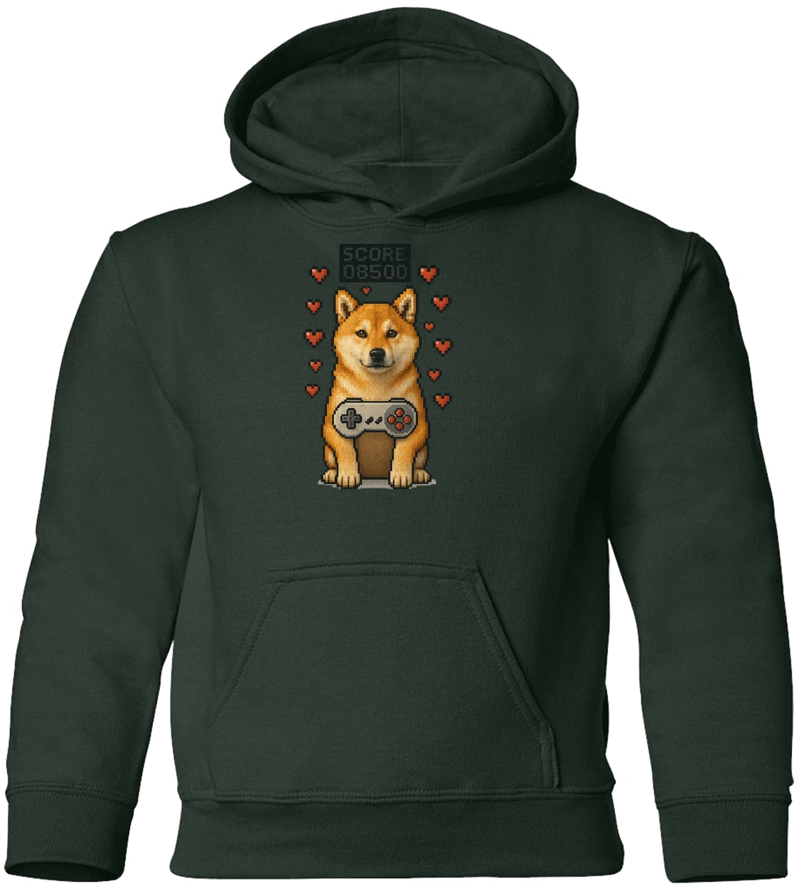 G185B Gildan Youth Pullover Hoodie - Forest Green
