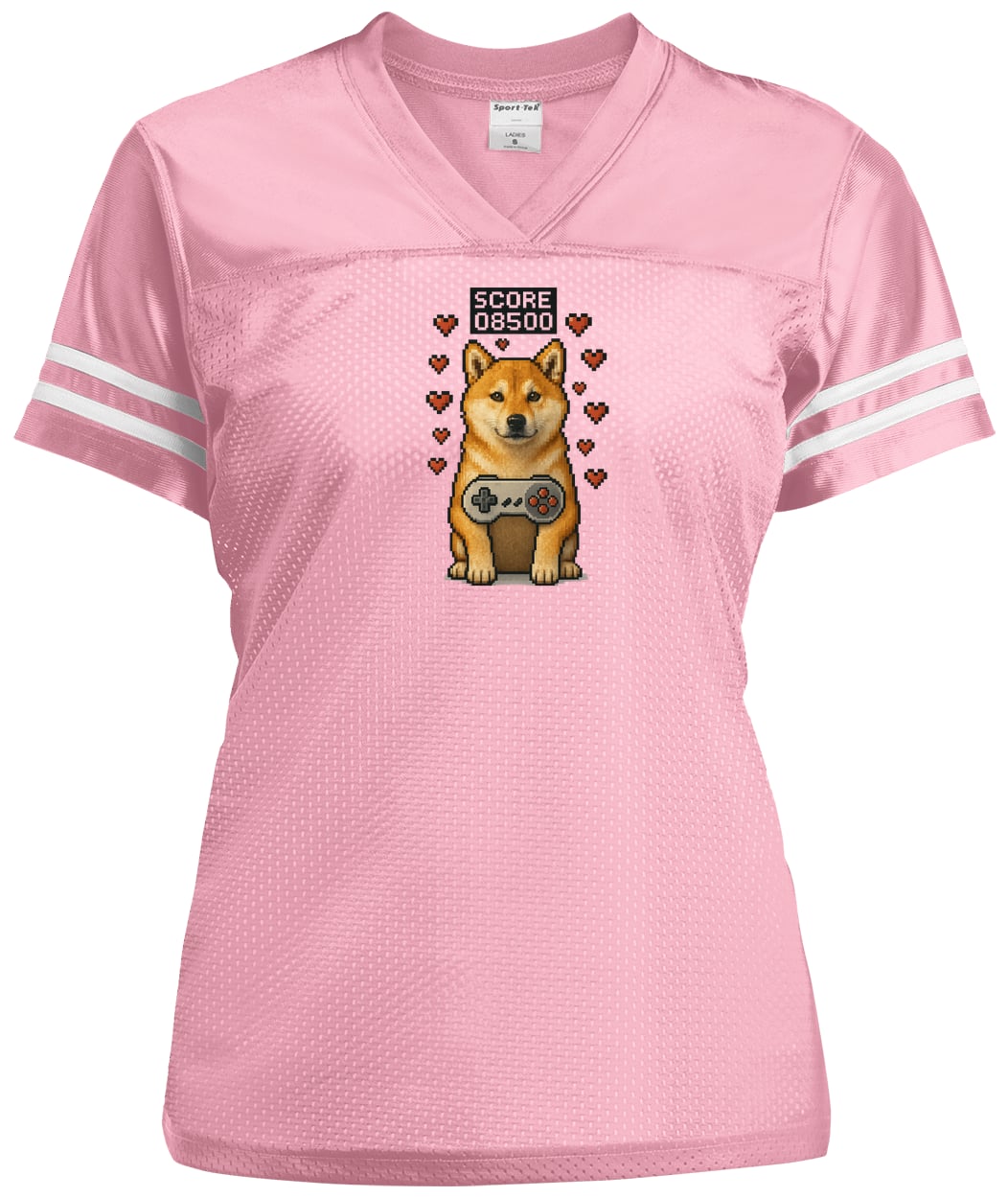LST307 Sport-Tek Ladies' Replica Jersey - Light Pink/White