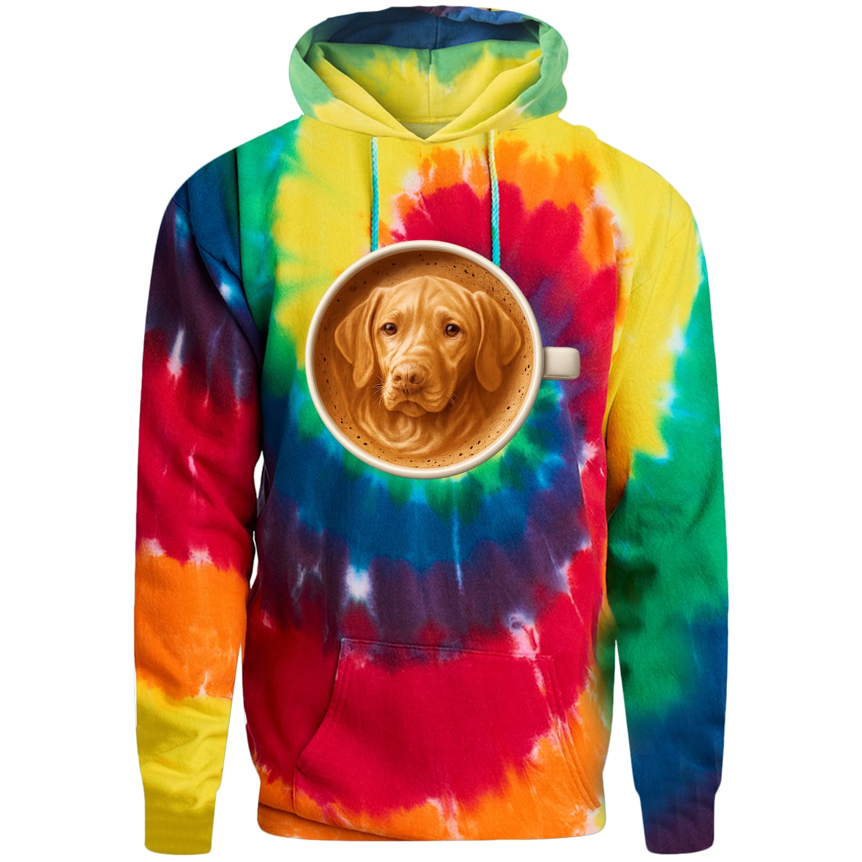 PC146 Port & Company Adult Tie-Dye Pullover Hoodie - Rainbow