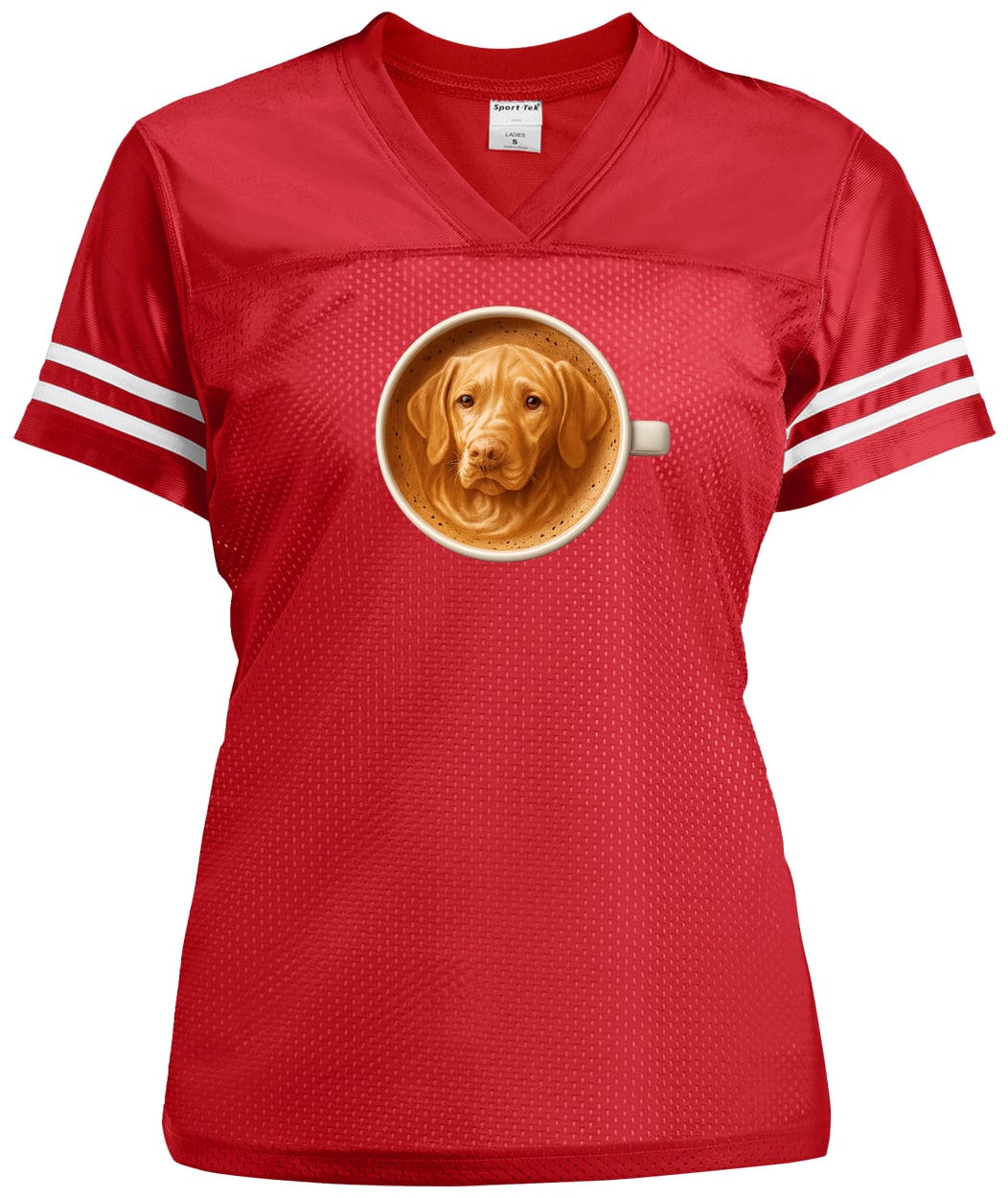 LST307 Sport-Tek Ladies' Replica Jersey - True Red/White