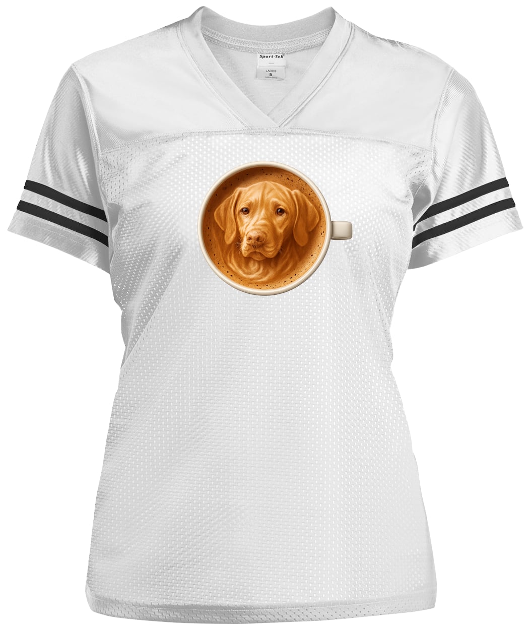LST307 Sport-Tek Ladies' Replica Jersey - White/Black