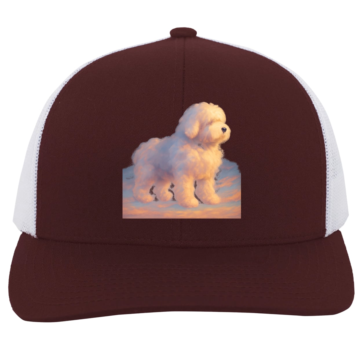 104C Trucker Snap Back - Maroon/White