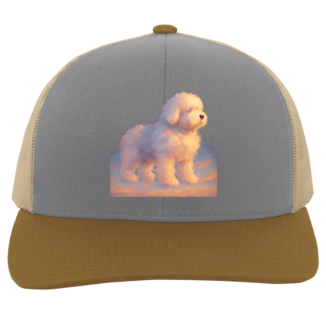 104C Trucker Snap Back - Heather/Beige/Amber