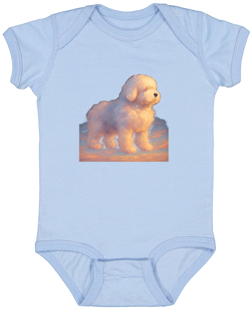4424 Infant Fine Jersey Bodysuit - Light Blue