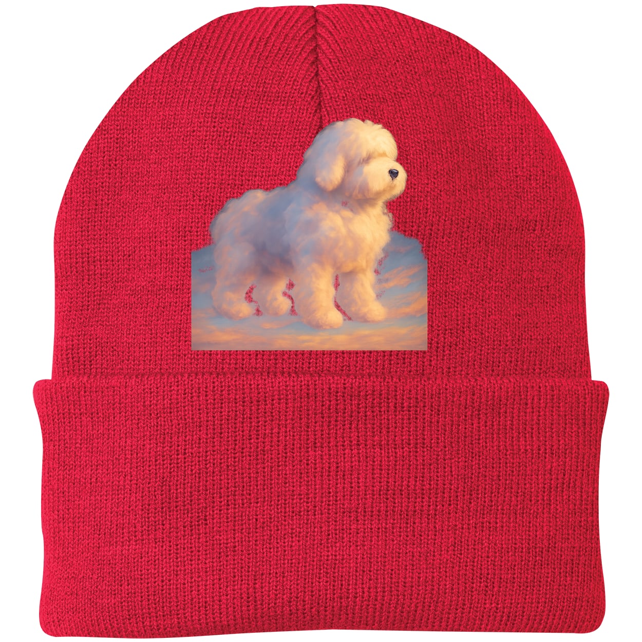 CP90 Port & Company Knit Beanie - Athletic Red