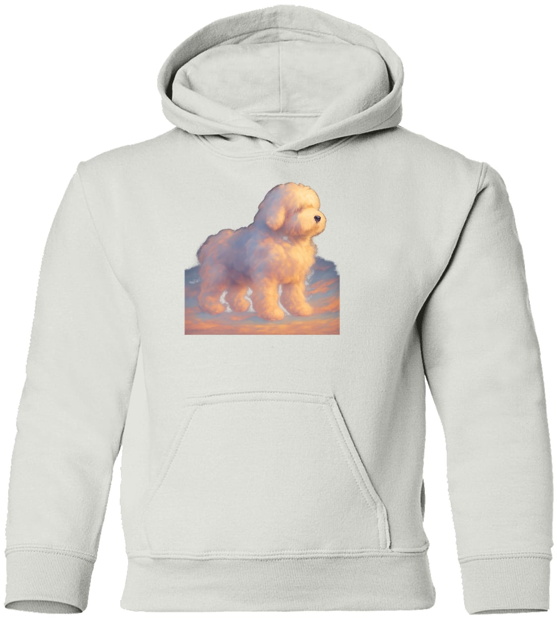 G185B Gildan Youth Pullover Hoodie - White