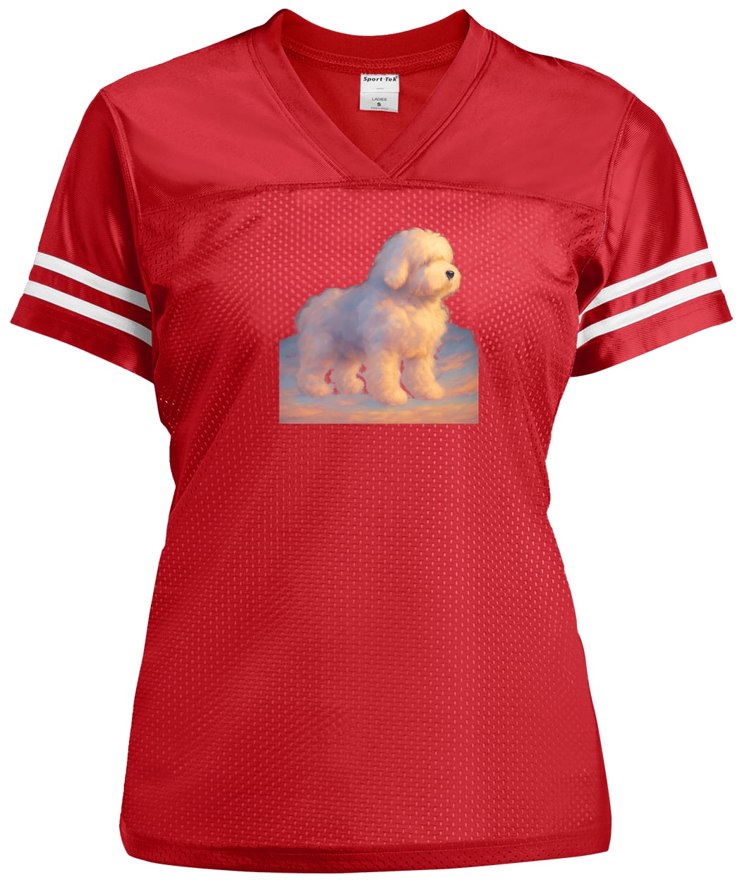LST307 Sport-Tek Ladies' Replica Jersey - True Red/White