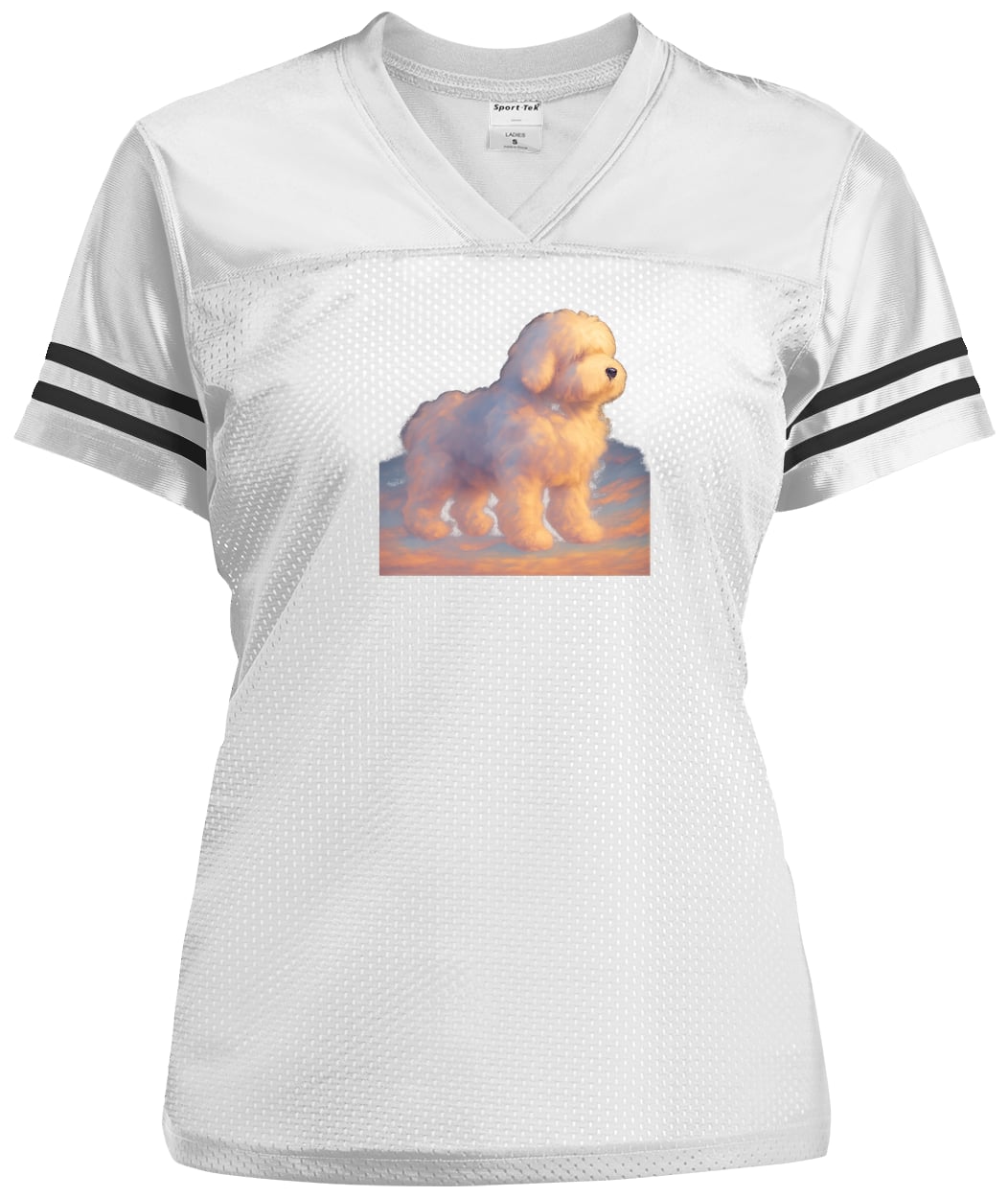 LST307 Sport-Tek Ladies' Replica Jersey - White/Black