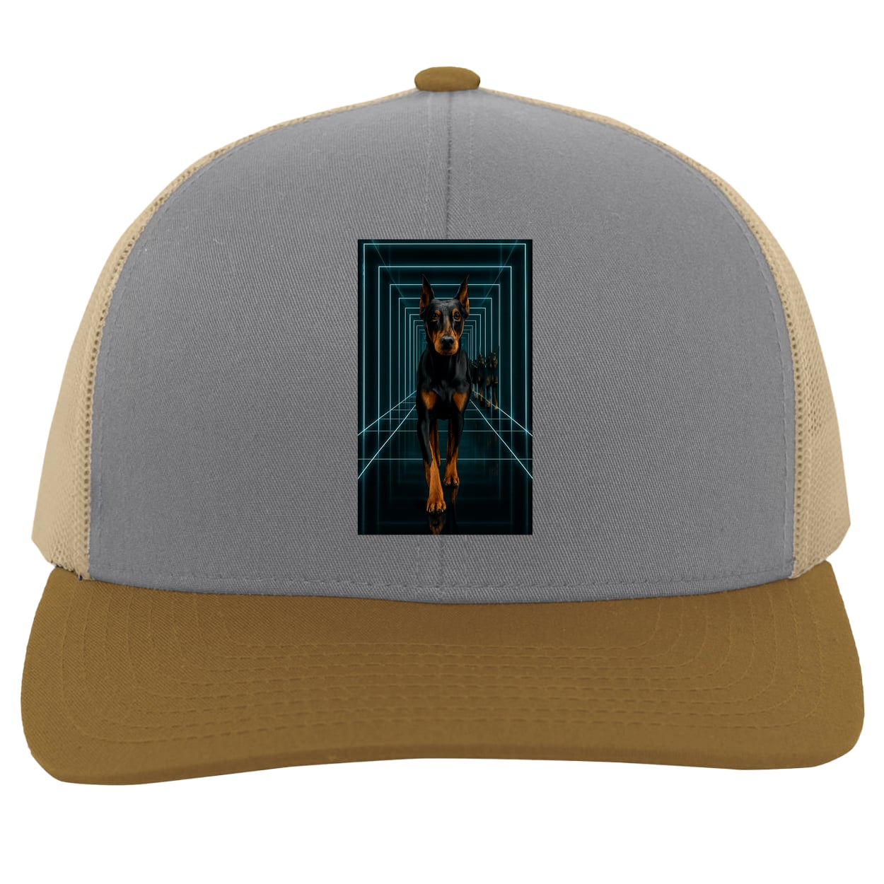 104C Trucker Snap Back - Heather/Beige/Amber