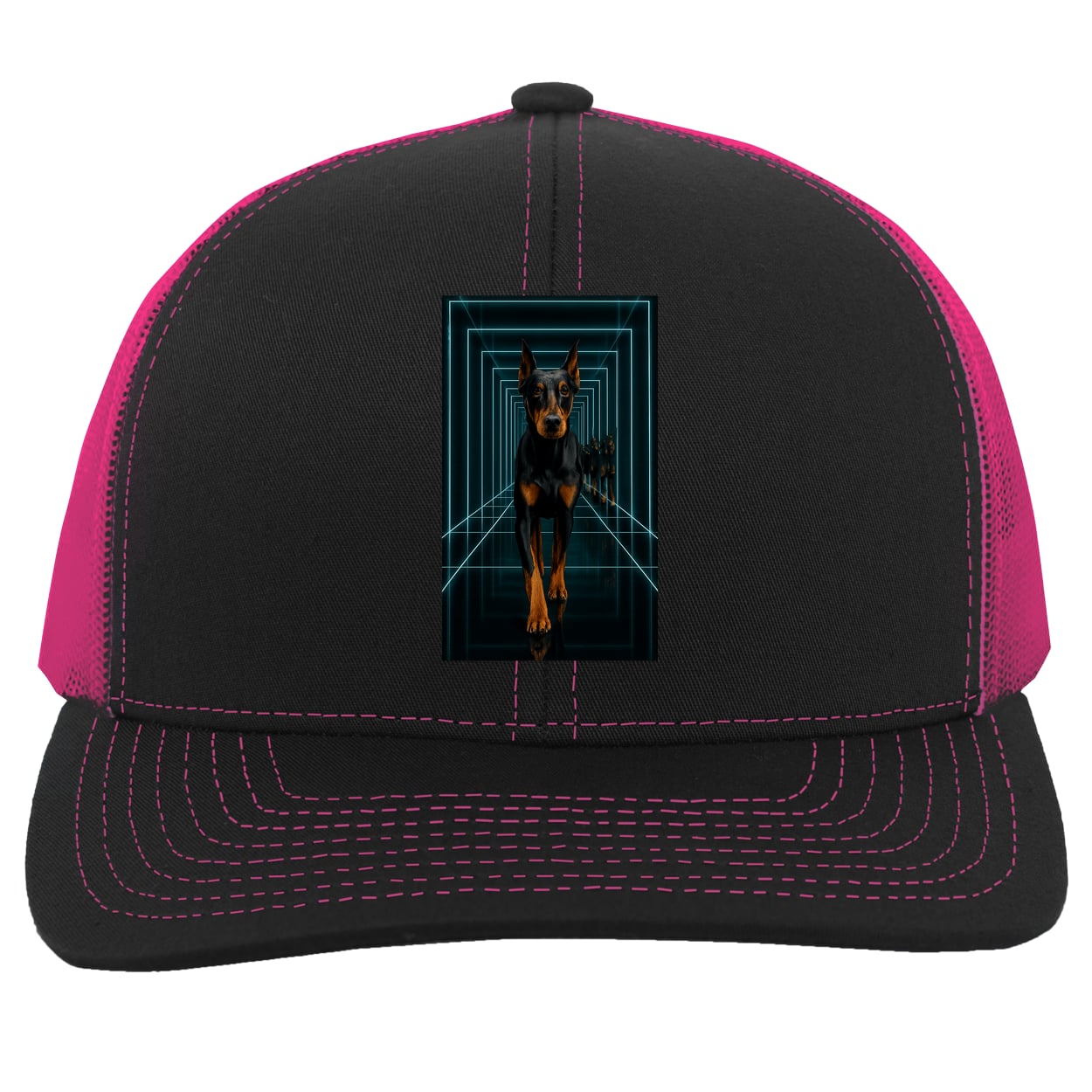 104C Trucker Snap Back - Black/Pink