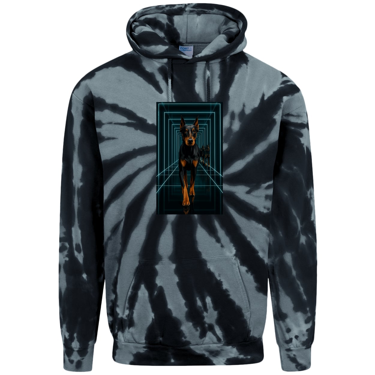 PC146 Port & Company Adult Tie-Dye Pullover Hoodie - Black