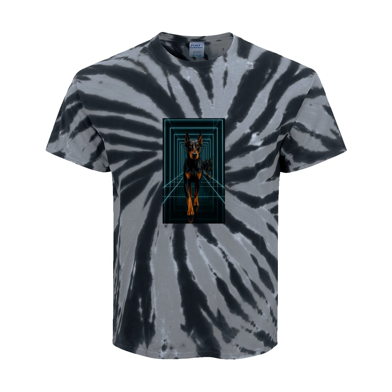 PC147Y Port & Company Kids Tie-Dye Tee - Black
