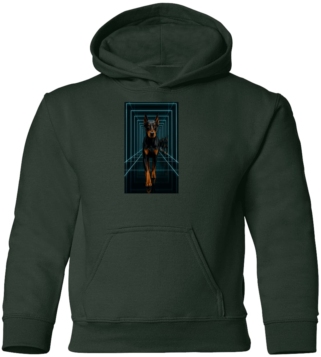 G185B Gildan Youth Pullover Hoodie - Forest Green