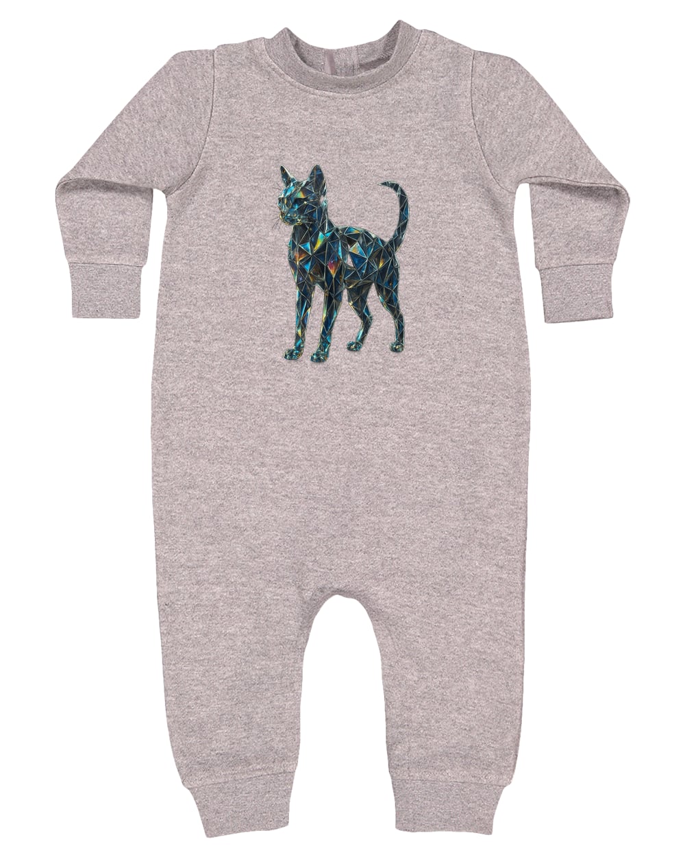 4447 Rabbit Skins Infant Fleece One-Piece Bodysuit - Heather Grey
