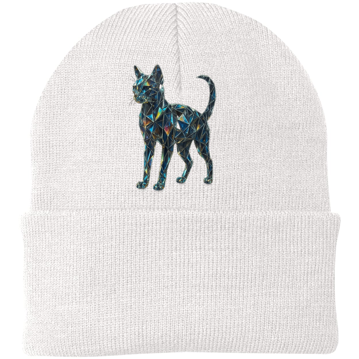 CP90 Port & Company Knit Beanie - White