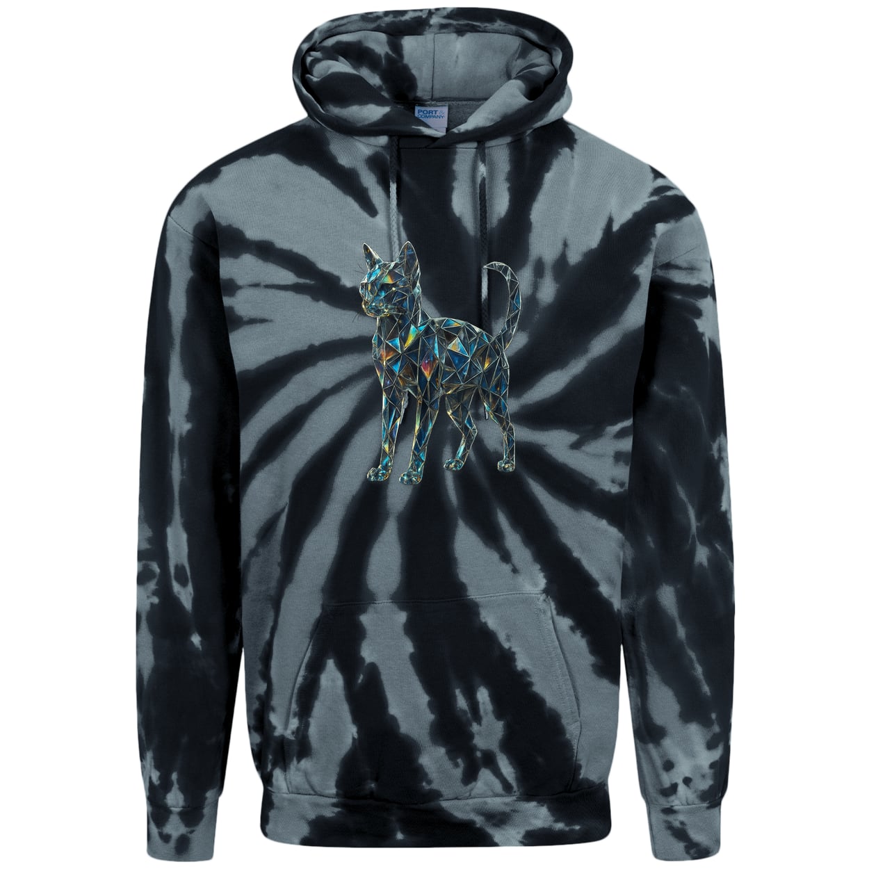 PC146 Port & Company Adult Tie-Dye Pullover Hoodie - Black