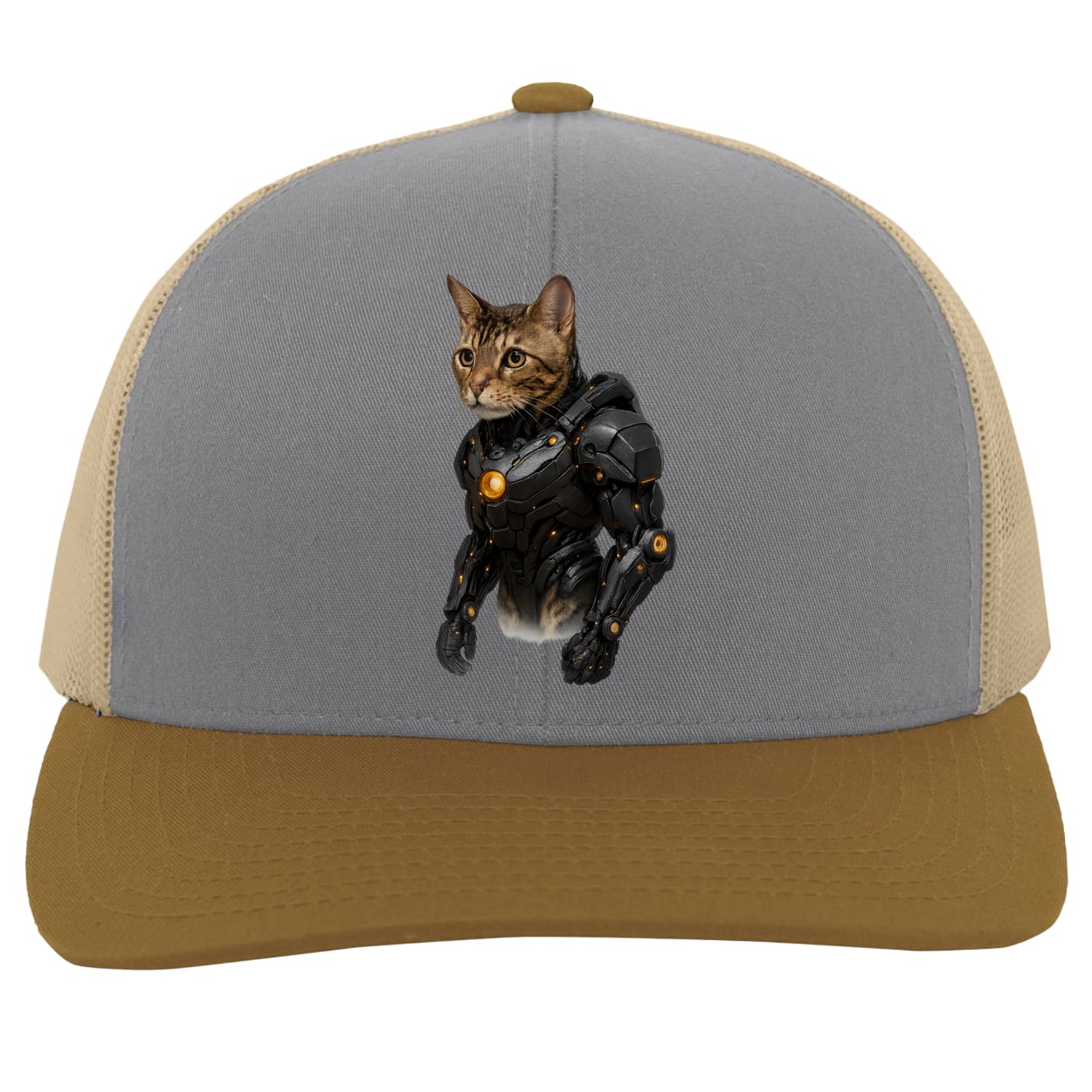 104C Trucker Snap Back - Heather/Beige/Amber