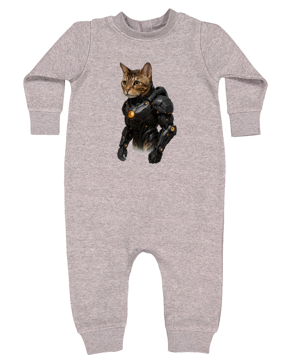 4447 Rabbit Skins Infant Fleece One-Piece Bodysuit - Heather Grey