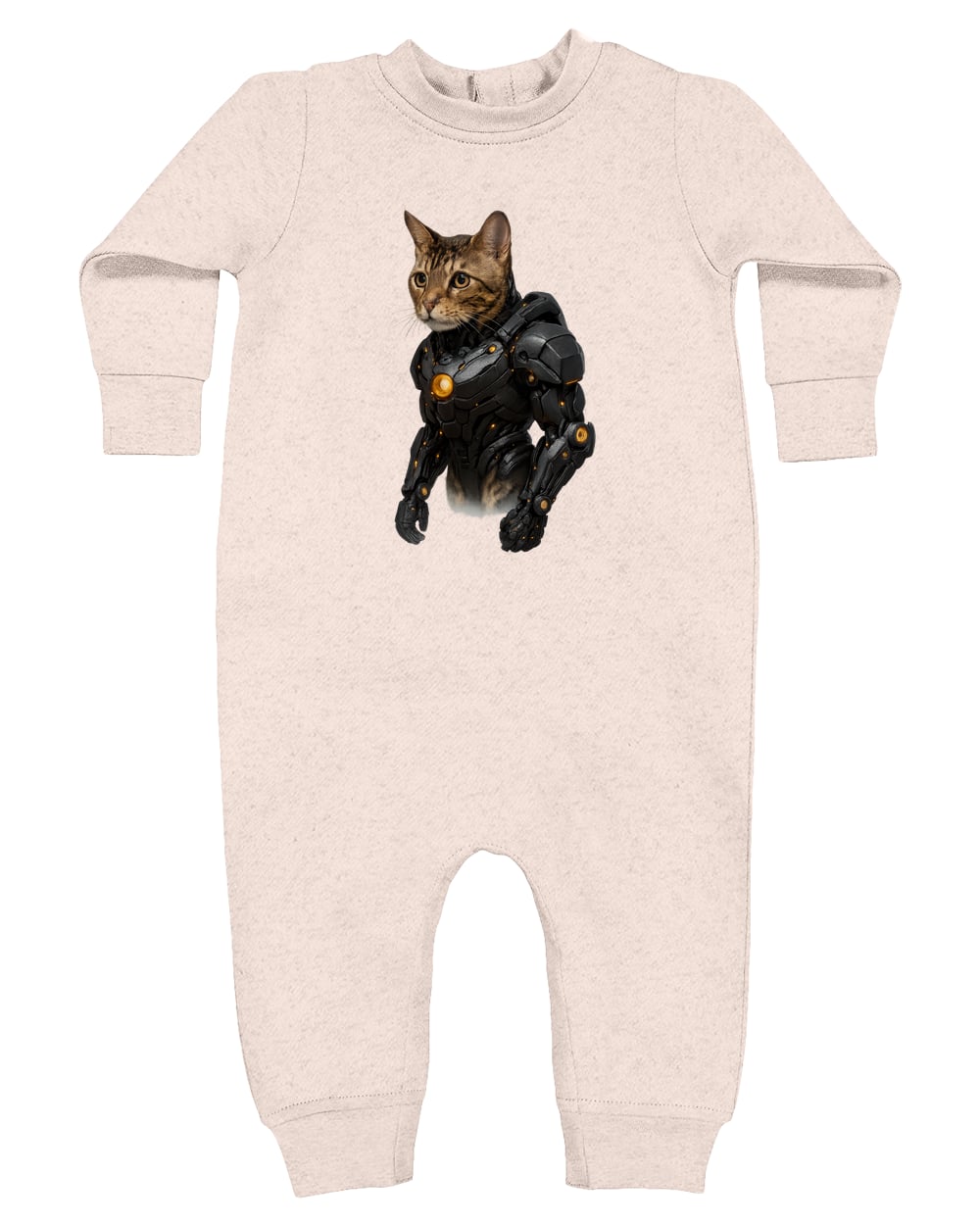 4447 Rabbit Skins Infant Fleece One-Piece Bodysuit - Natural Heather
