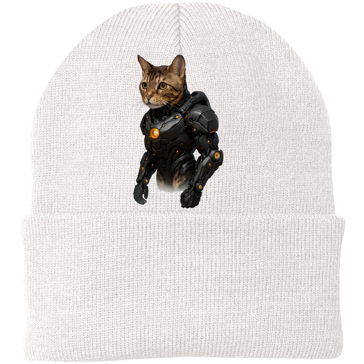 CP90 Port & Company Knit Beanie - White
