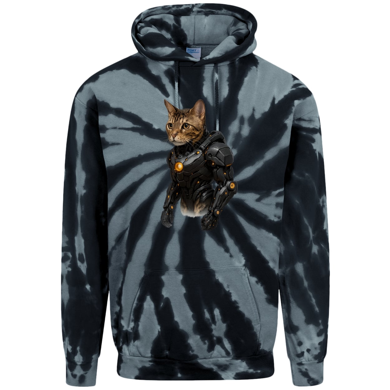 PC146 Port & Company Adult Tie-Dye Pullover Hoodie - Black
