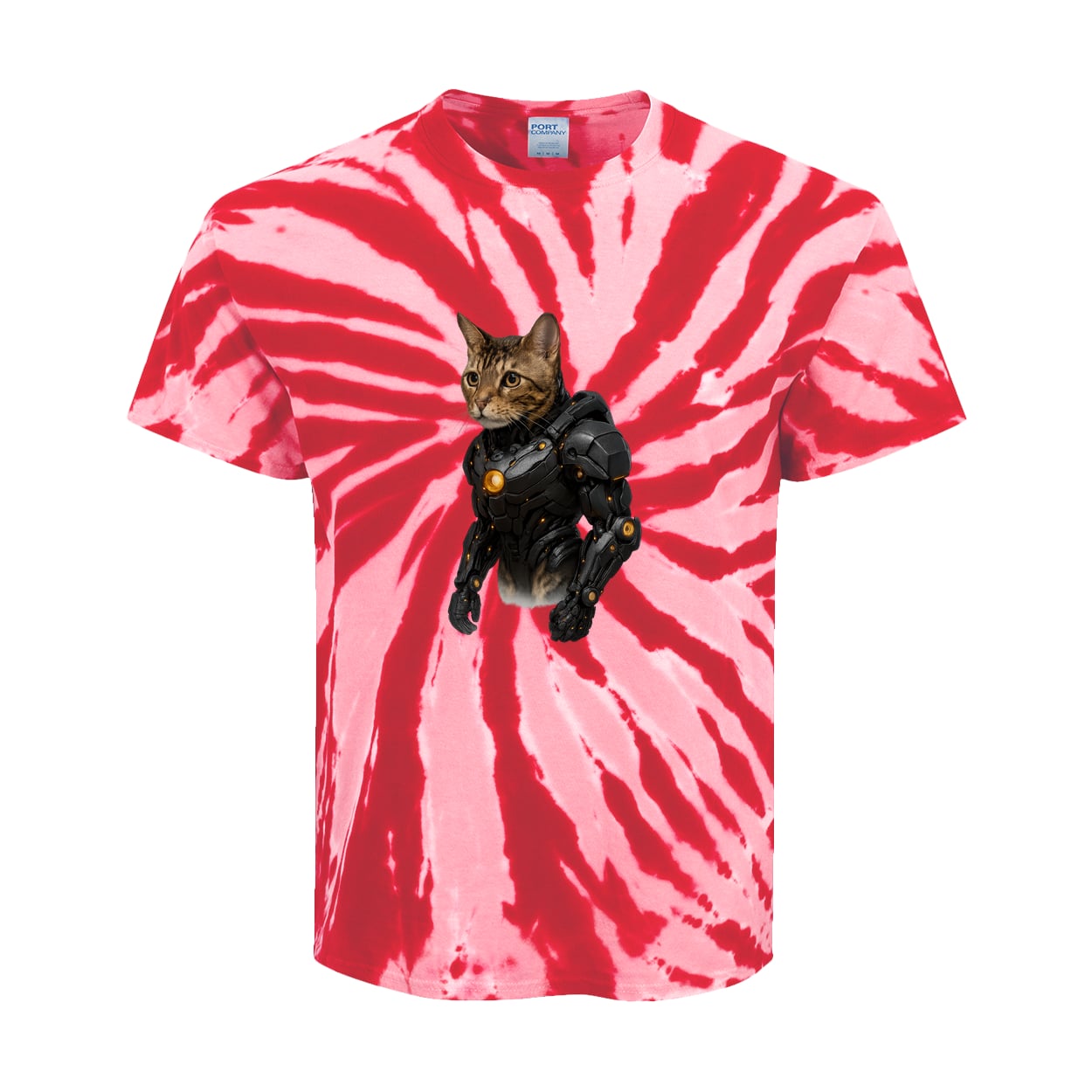 PC147Y Port & Company Kids Tie-Dye Tee - Red