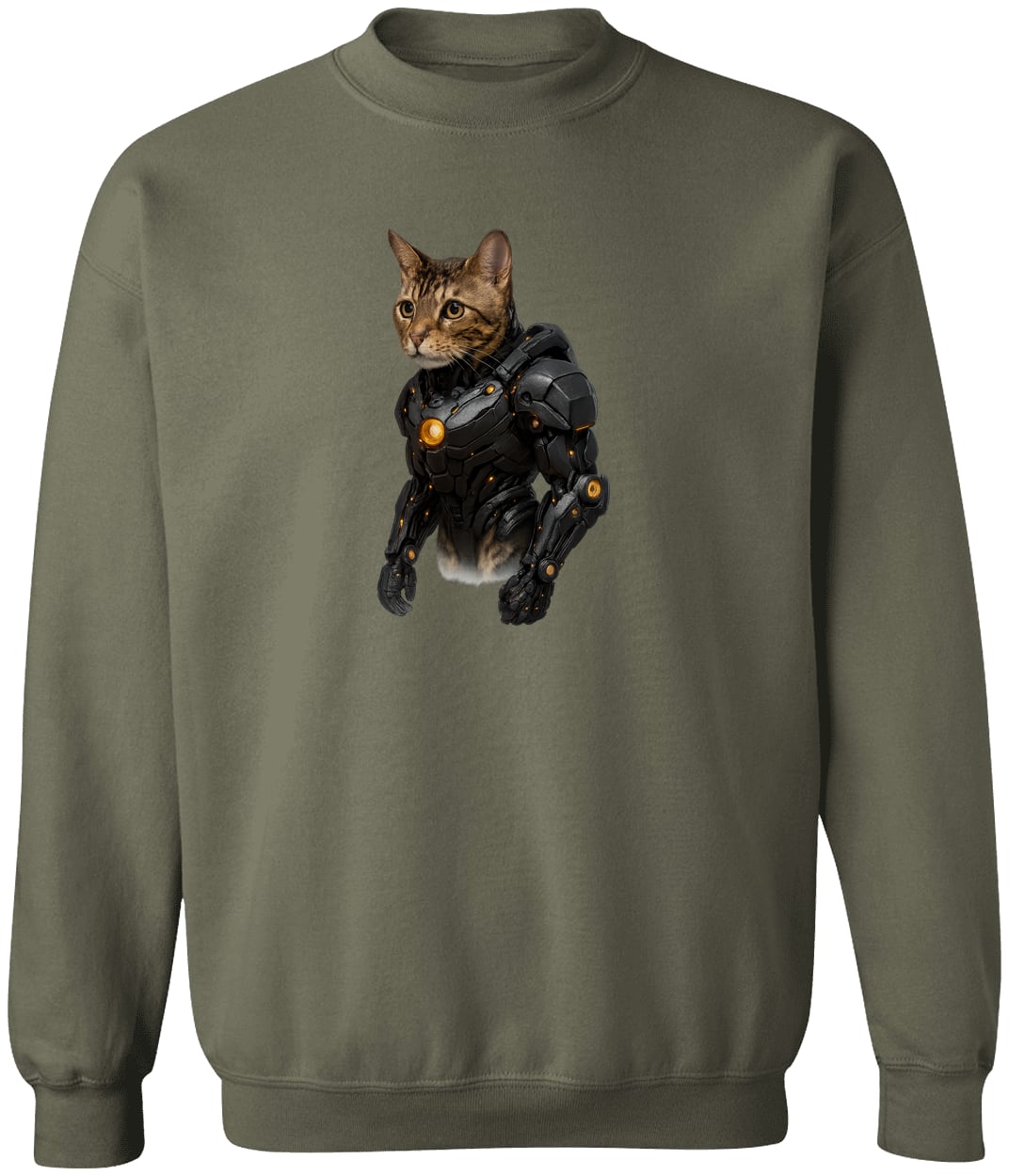 G180 Gildan Crewneck Pullover Sweatshirt - Military Green