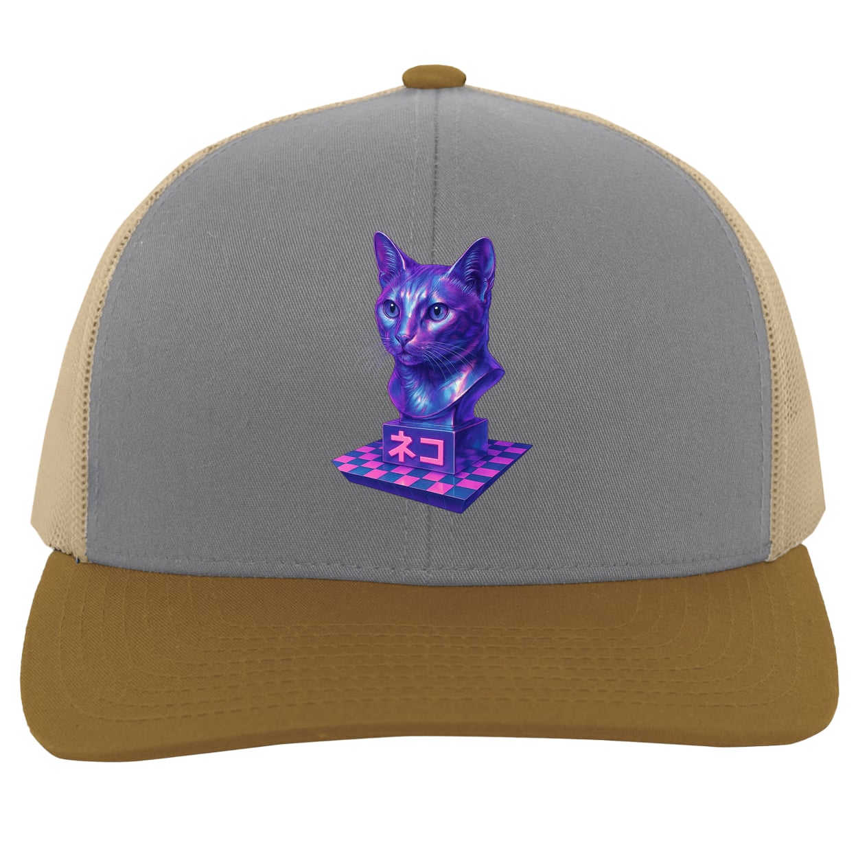 104C Trucker Snap Back - Heather/Beige/Amber
