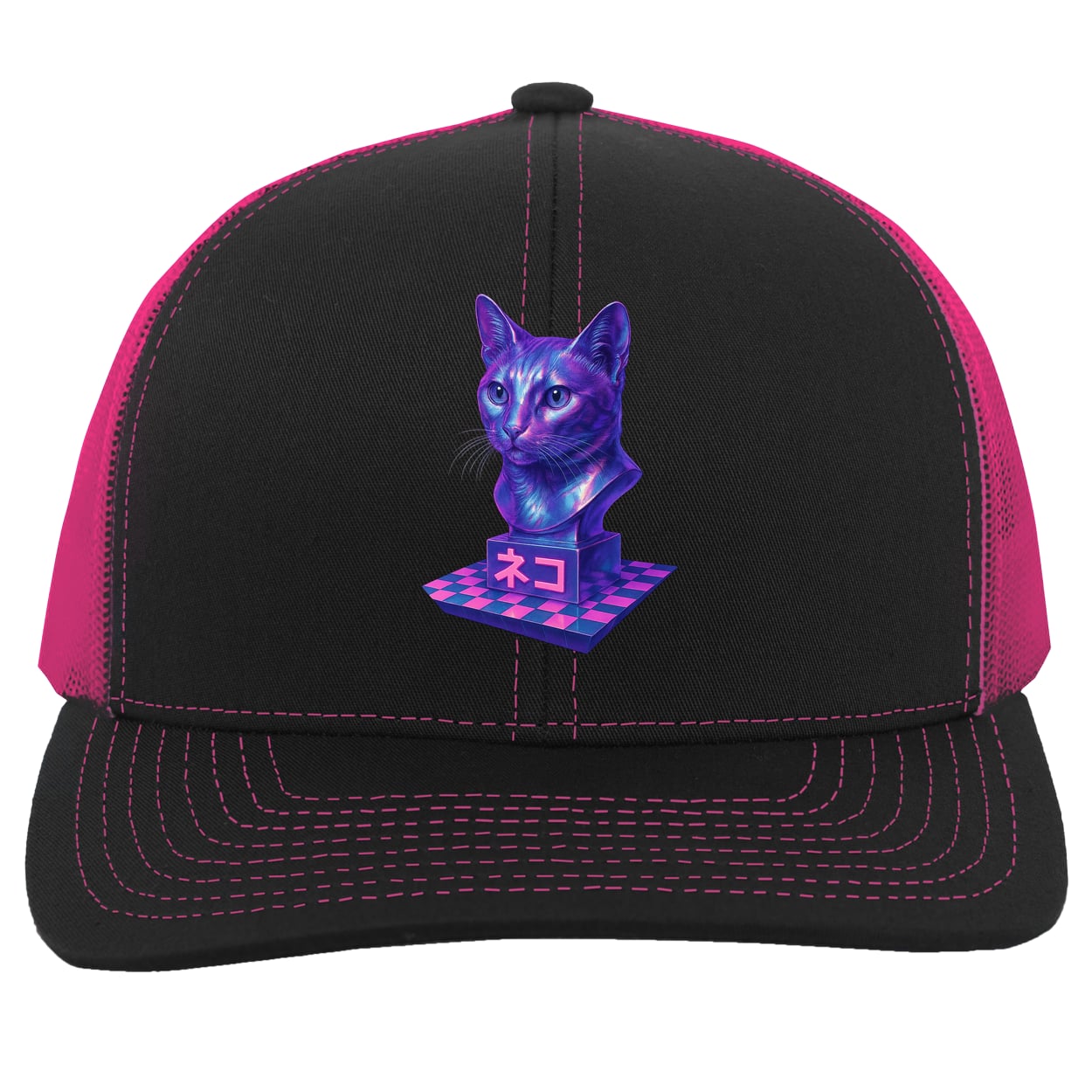 104C Trucker Snap Back - Black/Pink