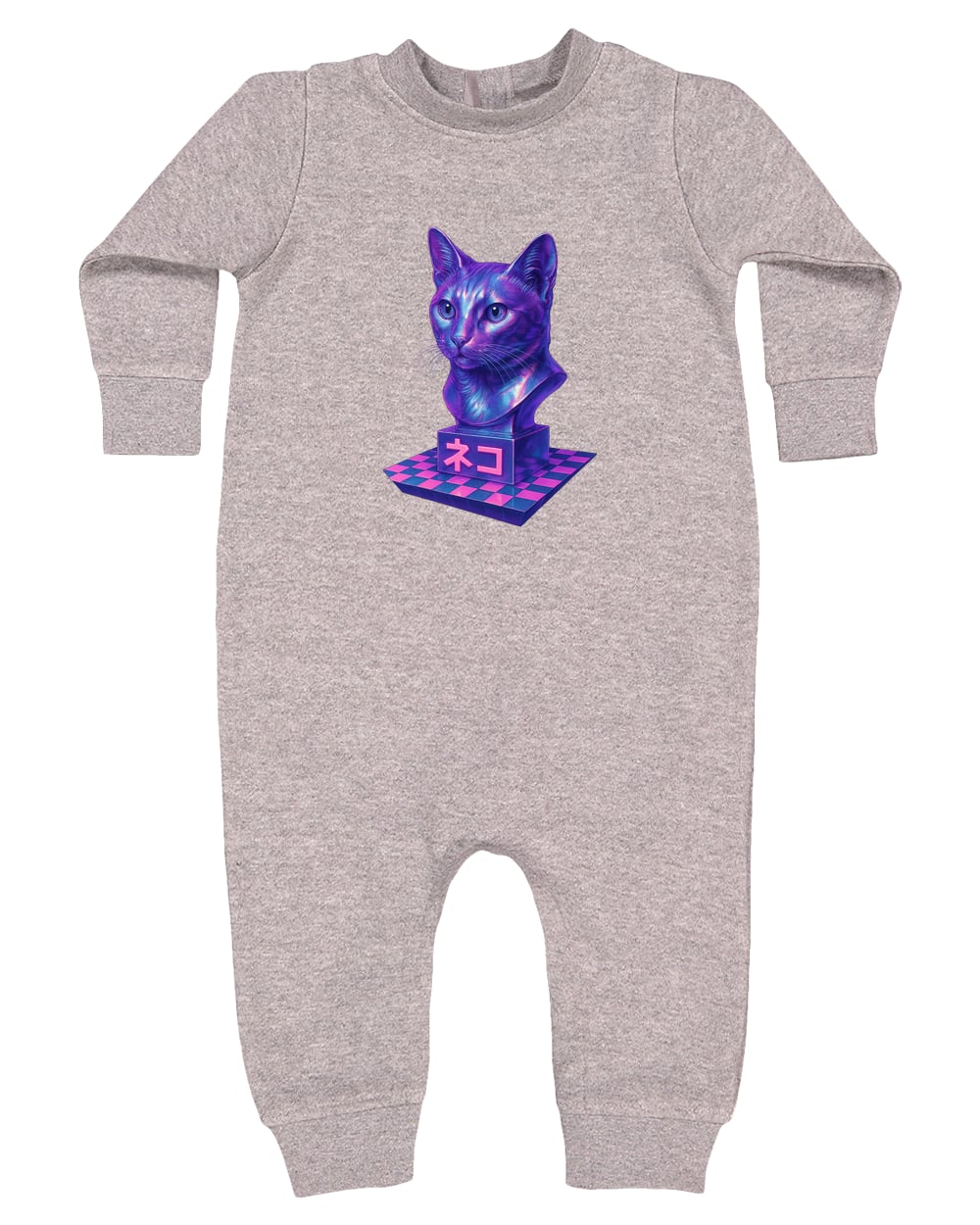 4447 Rabbit Skins Infant Fleece One-Piece Bodysuit - Heather Grey
