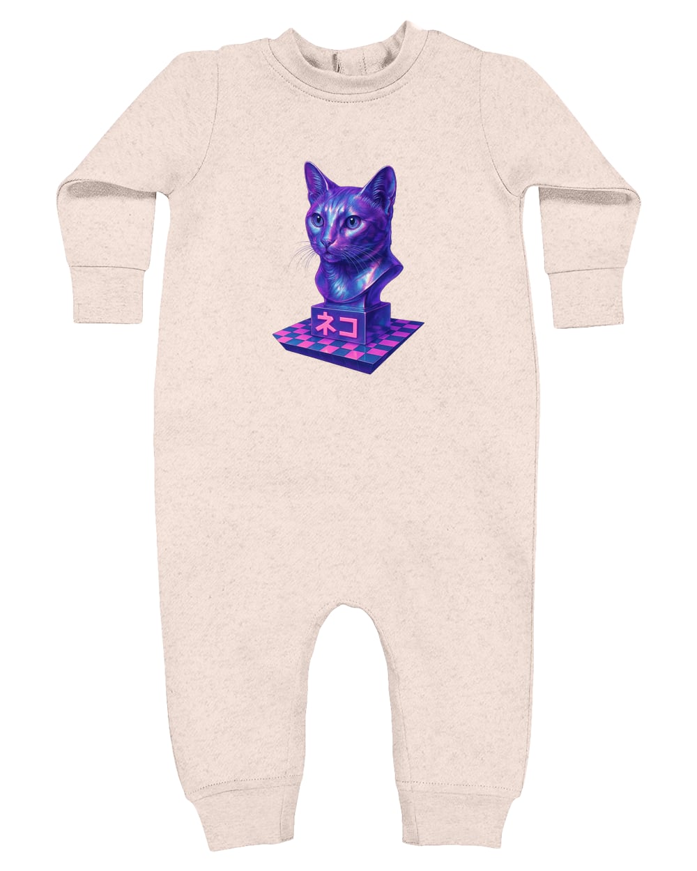 4447 Rabbit Skins Infant Fleece One-Piece Bodysuit - Natural Heather