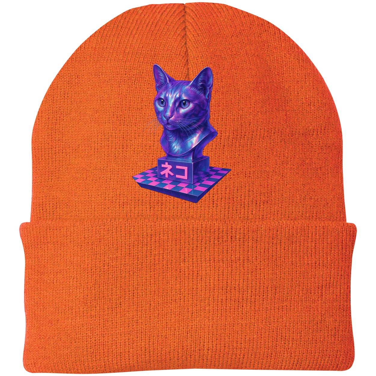 CP90 Port & Company Knit Beanie - Neon Orange